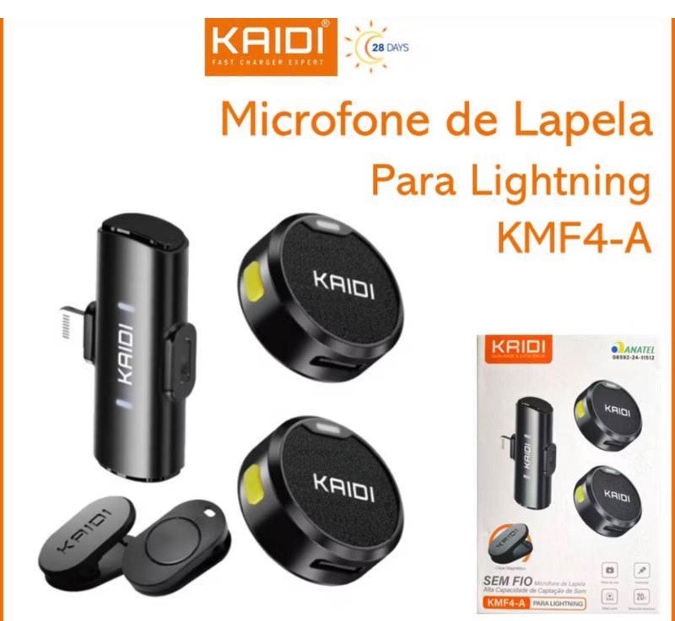 MICROFONE LAPELA IOS KAIDI KMF4-A